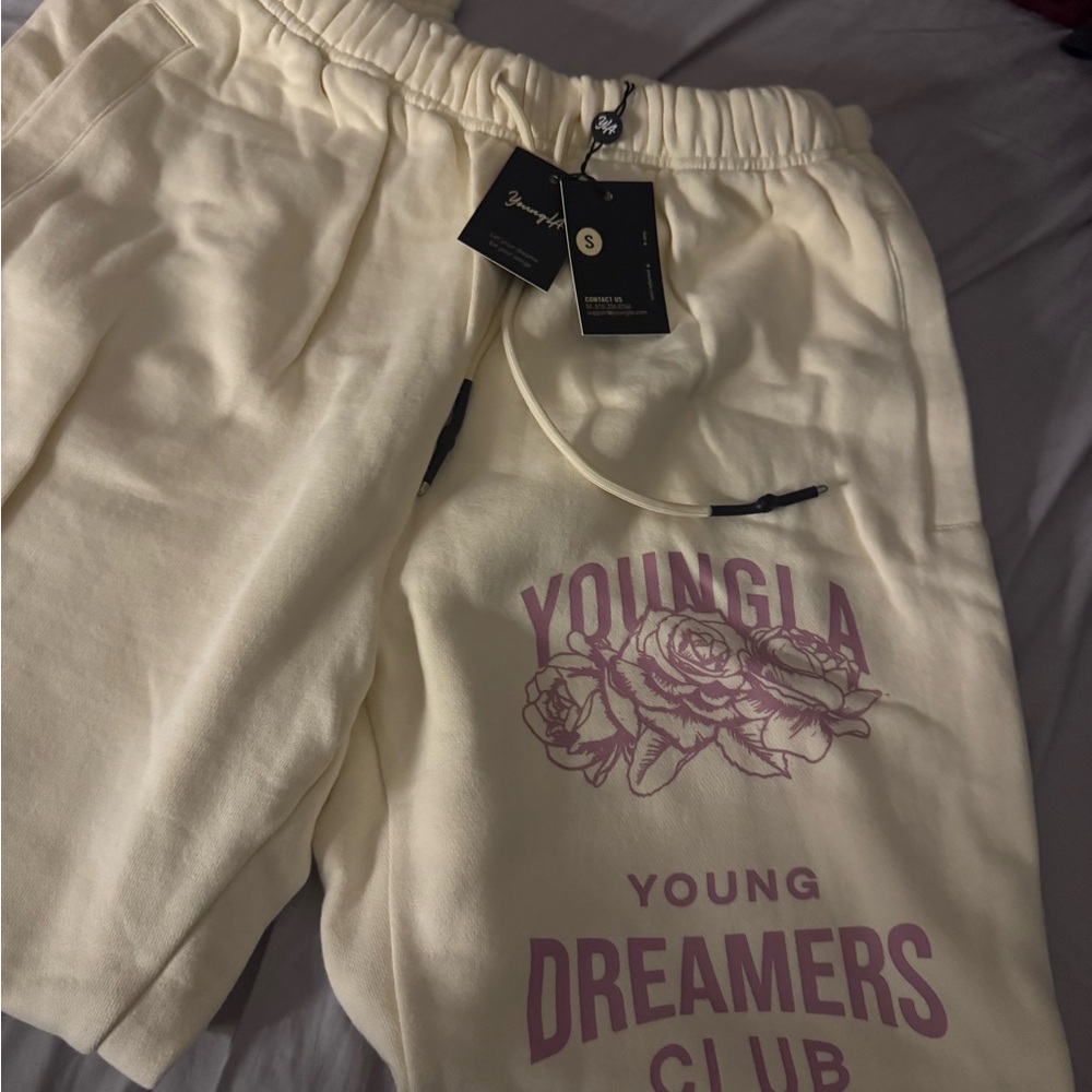 YoungLA Cream Lounge Sweatpants